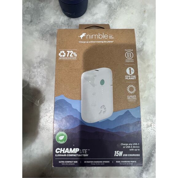 Nimble CHAMP Lite 5,200mAh Portable Charger – Eco-Friendly, Fast, & Compact - Picture 1 of 5